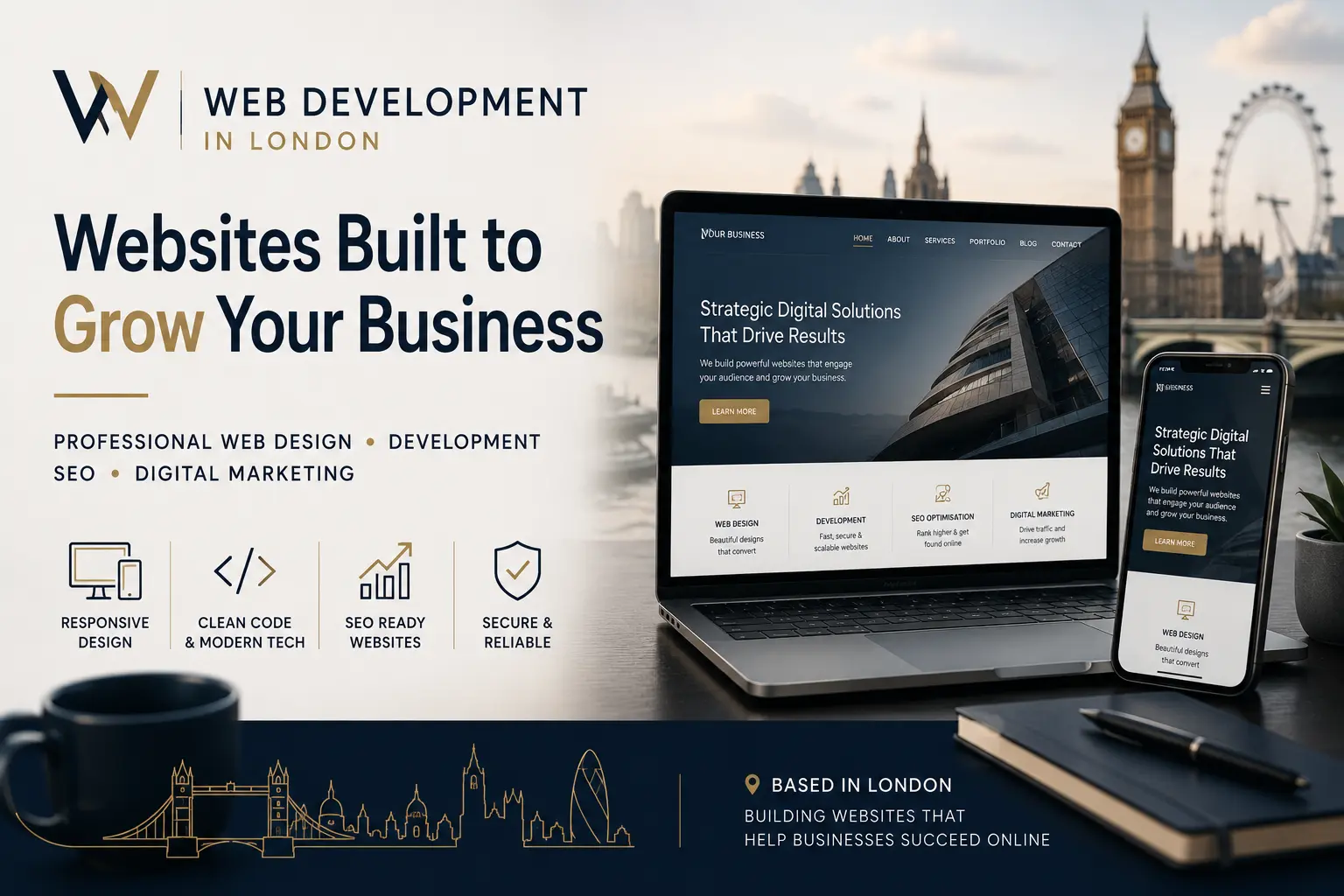 Web Development in London professional website design, SEO and digital marketing services