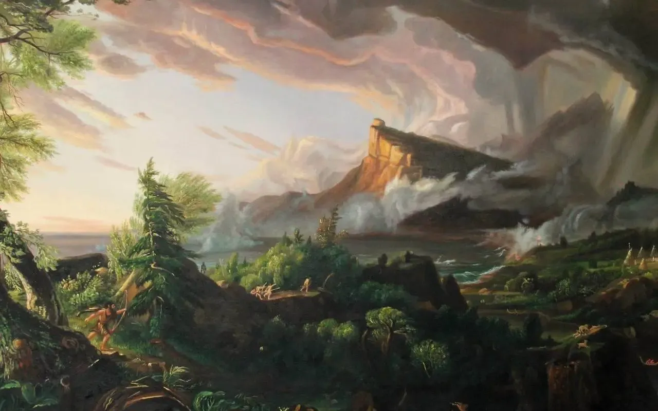 Mountain Landscape with Lightning