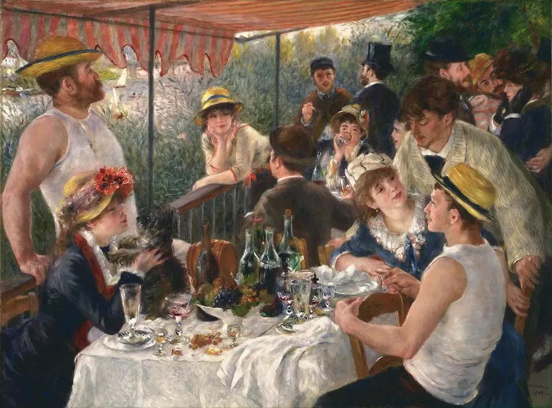 Luncheon of the Boating Party by Pierre-Auguste Renoir – hand-painted reproduction, various sizes and frame options