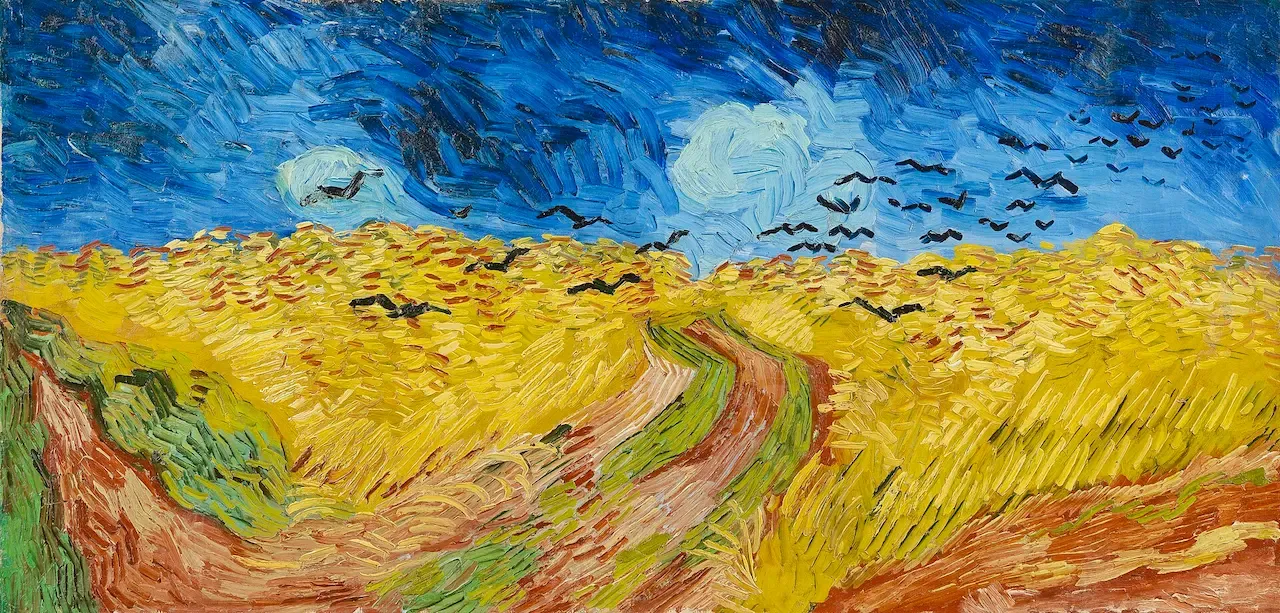 Wheat Field With Crows
