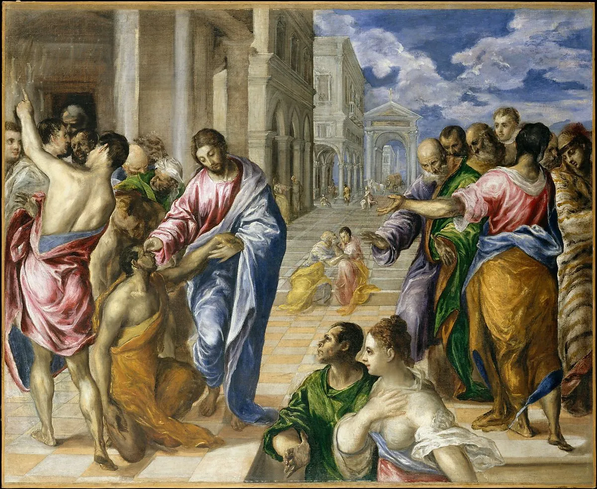 Christ healing the blind man