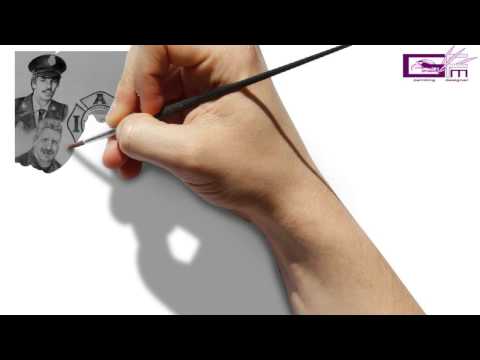 GFM Painting, Charcoal Artists Portrait Drawing From A Photo