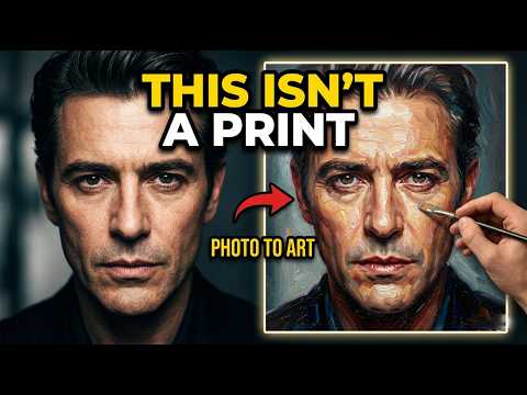 GFM Painting, Photo to Hand Painted Portrait Realistic Celebrity Oil Painting Process