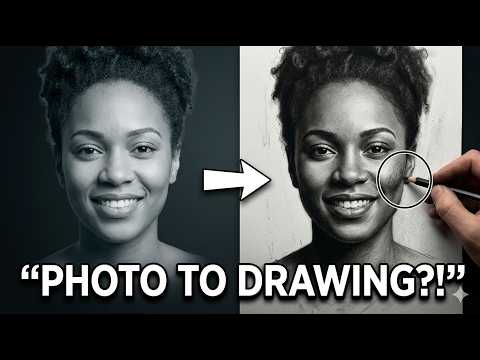 GFM Painting, Realistic Charcoal Portrait from Photo Hand Drawn Fine Art Process