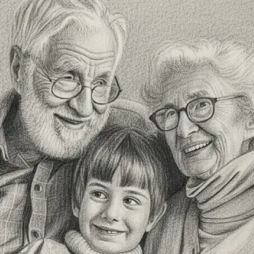 Black Pencil Portraits From Photos - GFM Painting