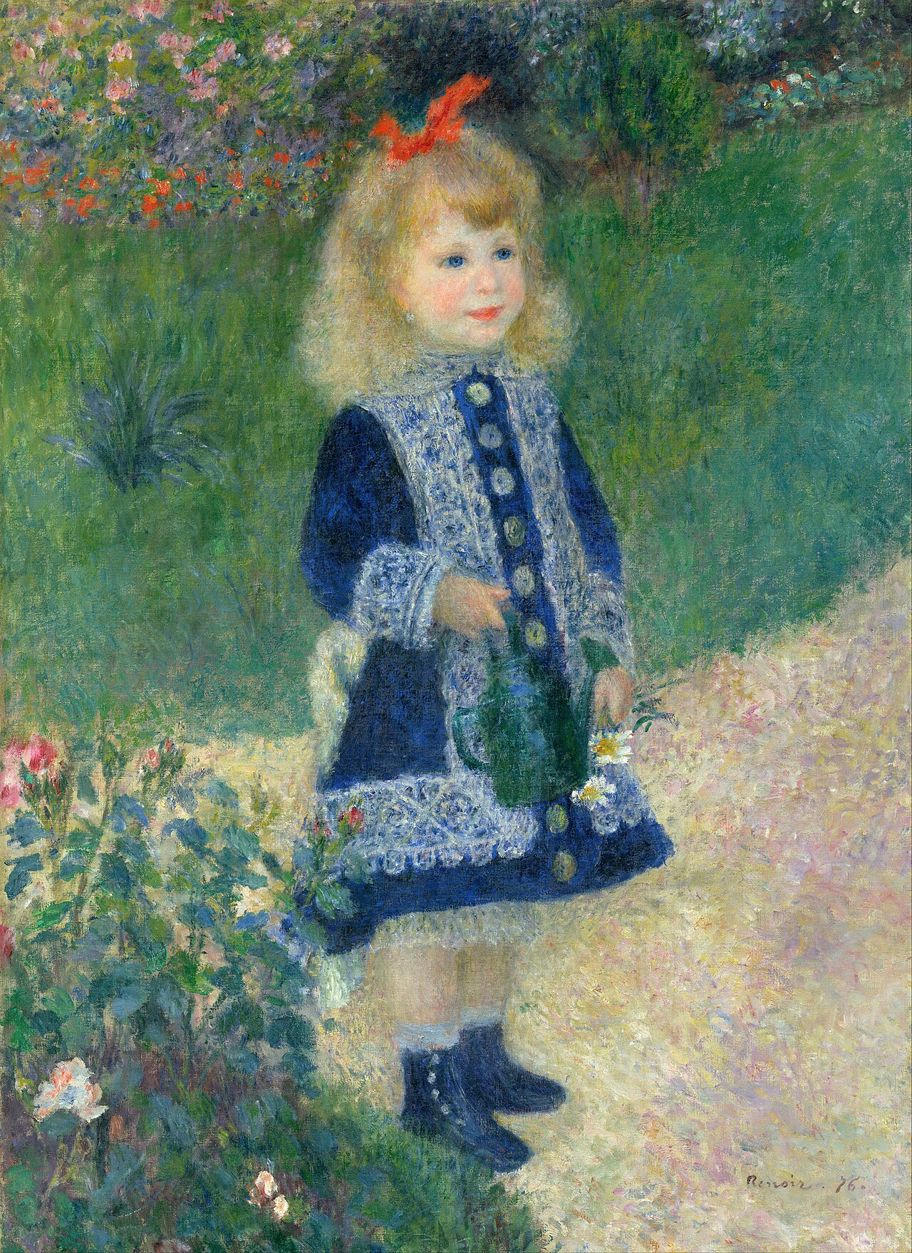 Buy Pierre Auguste Renoir A Girl with a Watering Can Oil Painting - Hand Painted Reproduction