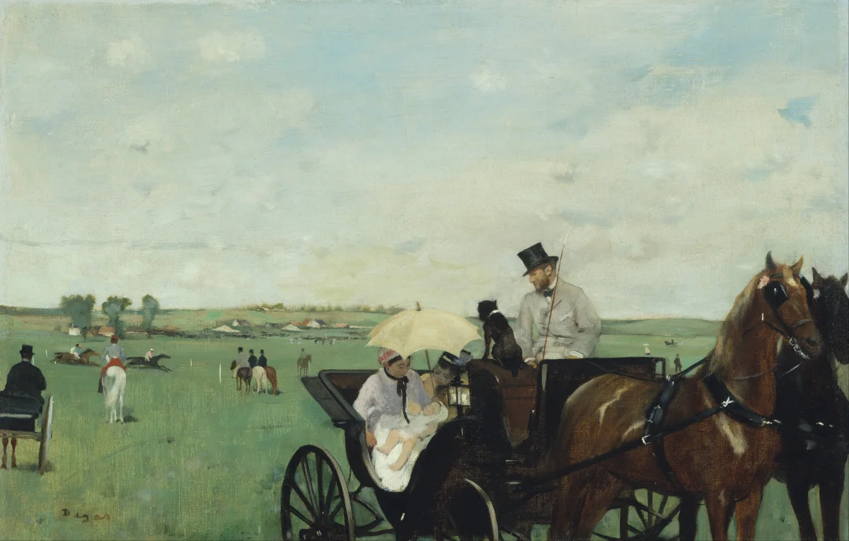 Buy Edgar Degas At the Races in the Countryside Oil Painting - Hand Painted Reproduction