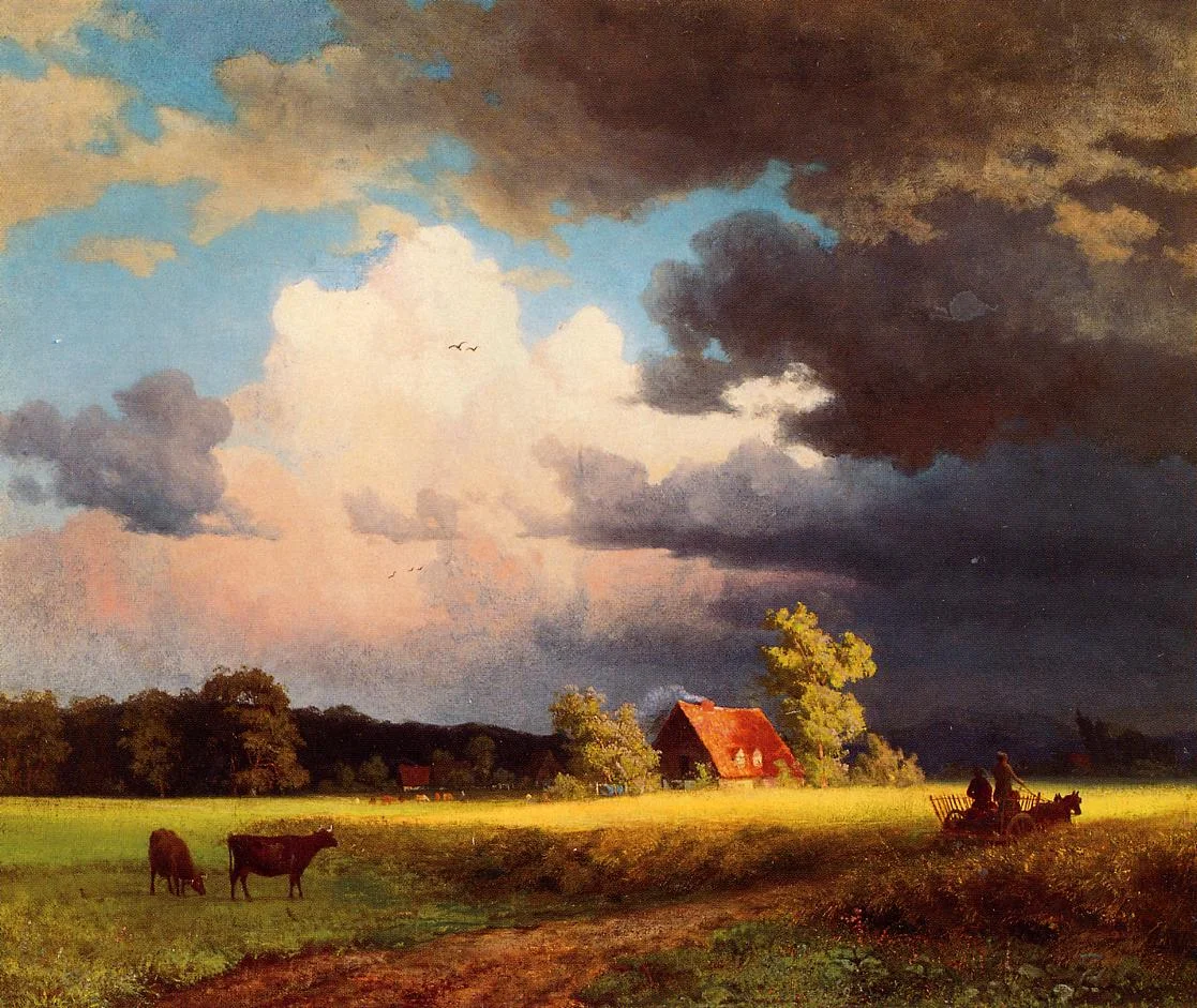 Buy Albert Bierstadt Bavarian Landscape Oil Painting - Hand Painted Reproduction