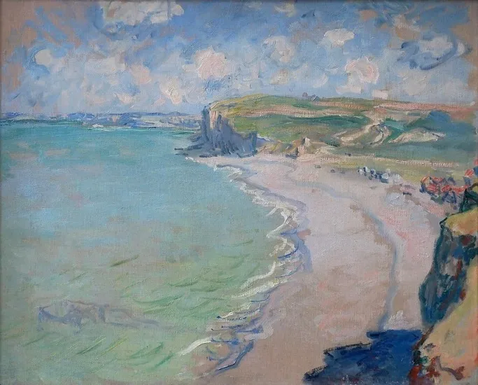 Buy Claude Monet Beach in Pourville Oil Painting - Hand Painted Reproduction