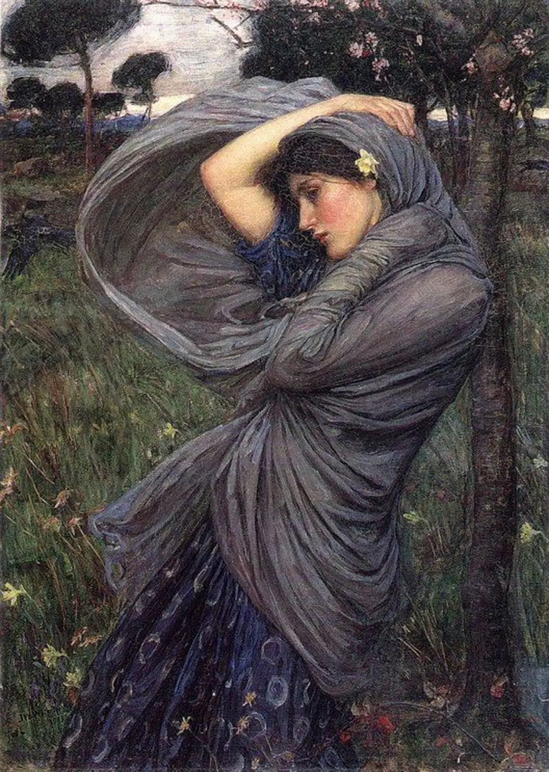 Buy John William Waterhouse Boreas 1903 Oil Painting - Hand Painted Reproduction