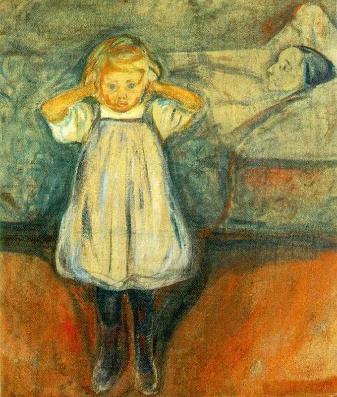 Buy Edvard Munch Death and the Child Oil Painting - Hand Painted Reproduction