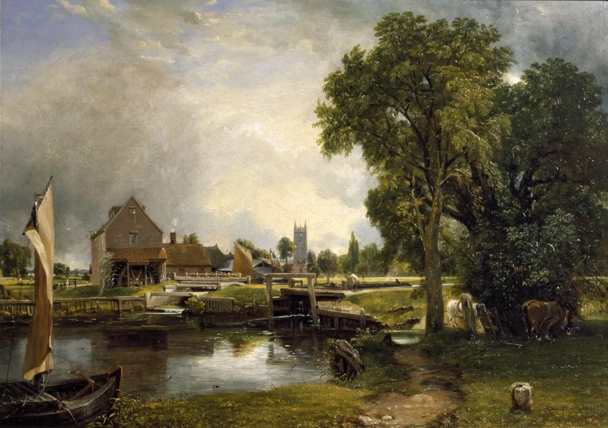 Buy John Constable Dedham Lock and Mill Oil Painting - Hand Painted Reproduction
