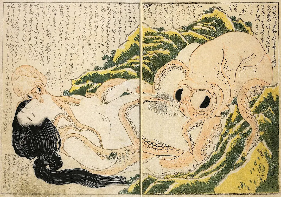 Buy Katsushika Hokusai Dream of the Fisherman's Wife Oil Painting - Hand Painted Reproduction