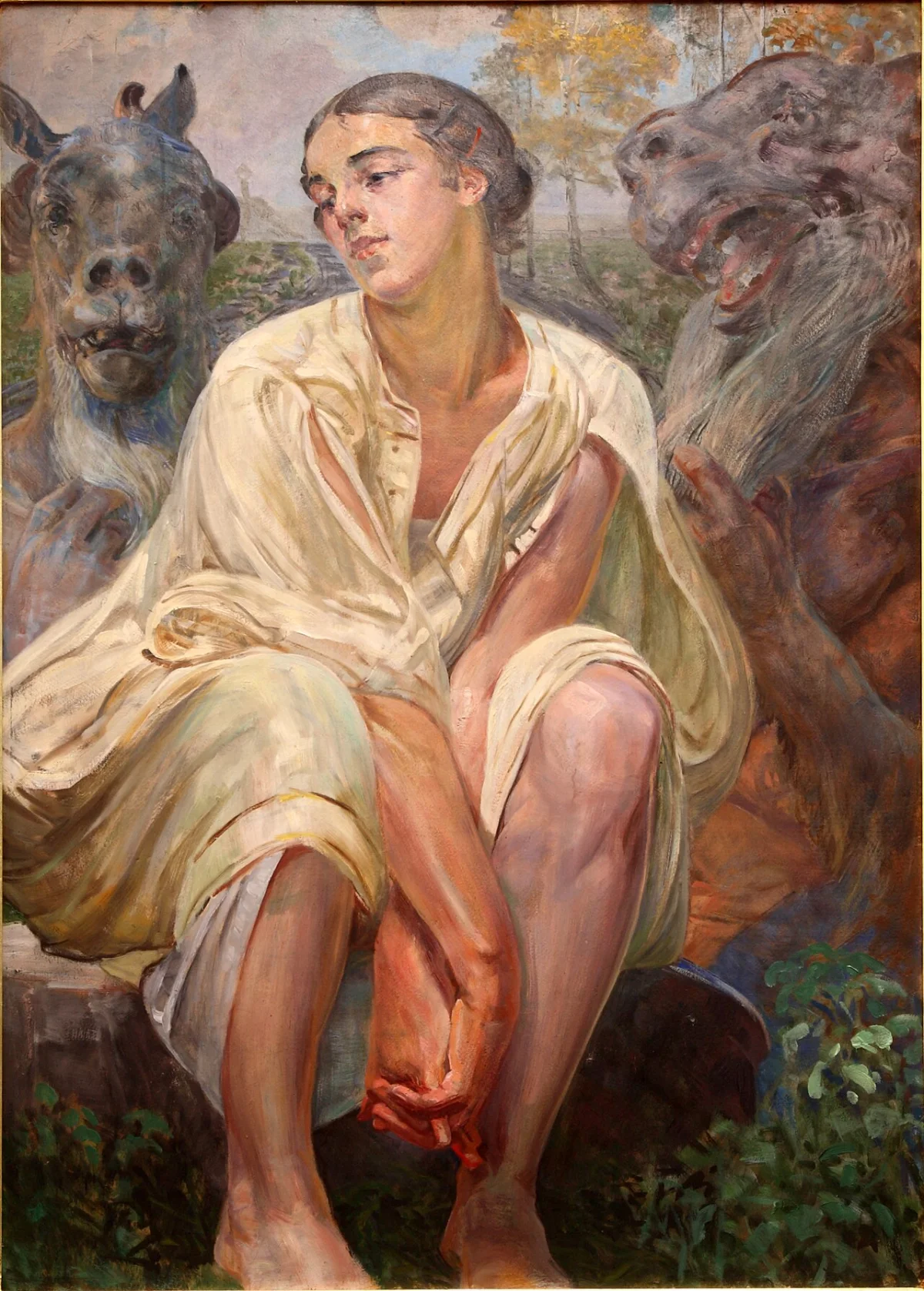 Buy Jacek Malczewski Enslavement Oil Painting - Hand Painted Reproduction