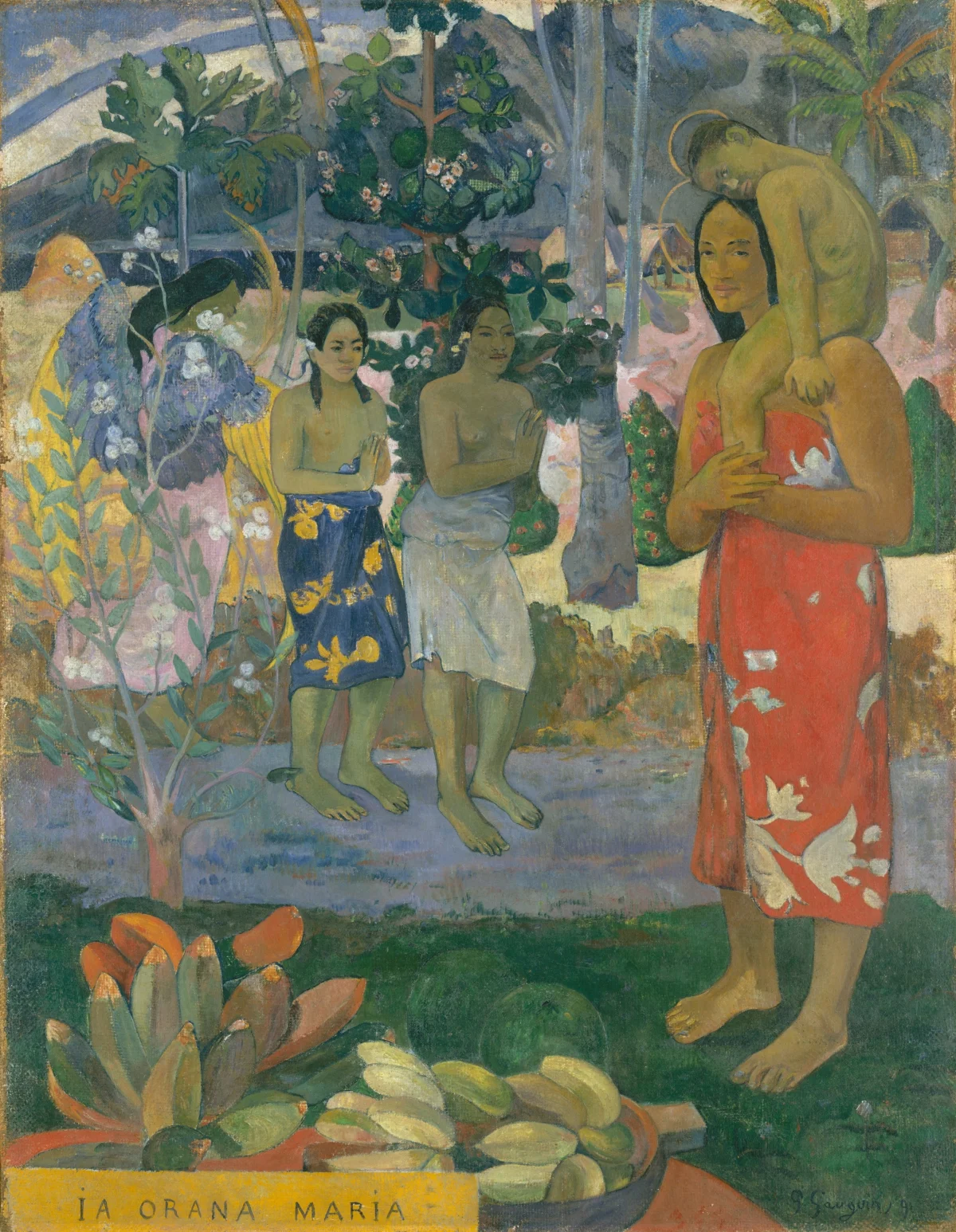 Buy Paul Gauguin Ia Orana Maria Oil Painting - Hand Painted Reproduction