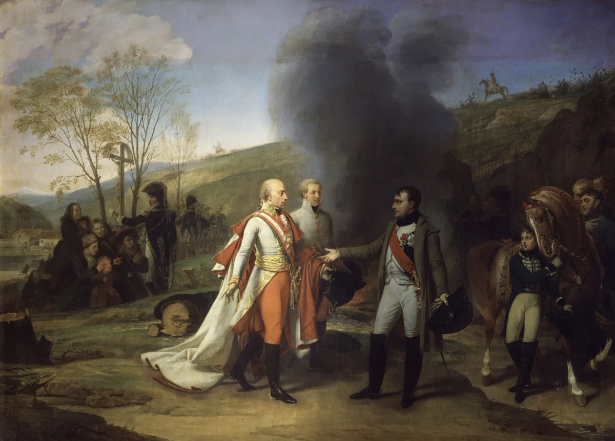 Buy Antoine-Jean Gros Interview Between Napoleon and Francis II after the Battle of Austerlitz Oil Painting - Hand Painted Reproduction