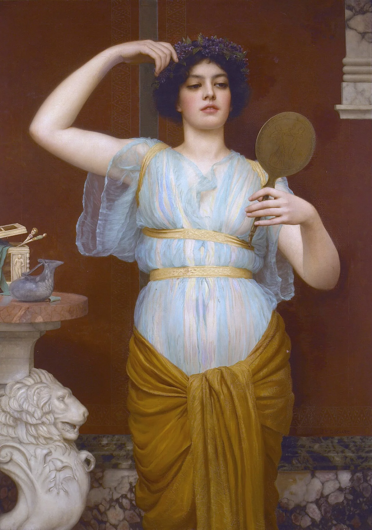 Buy John William Godward Ione Oil Painting - Hand Painted Reproduction