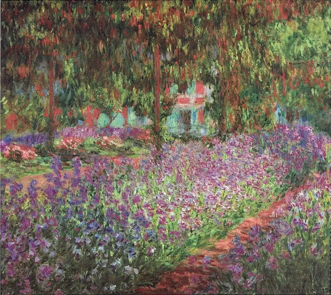 Buy Claude Monet Irises In Monets Garden Oil Painting - Hand Painted Reproduction