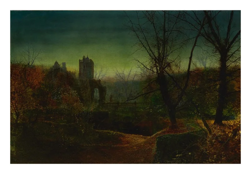 Buy John Atkinson Grimshaw Knostrop Old Hall at Dusk Oil Painting - Hand Painted Reproduction