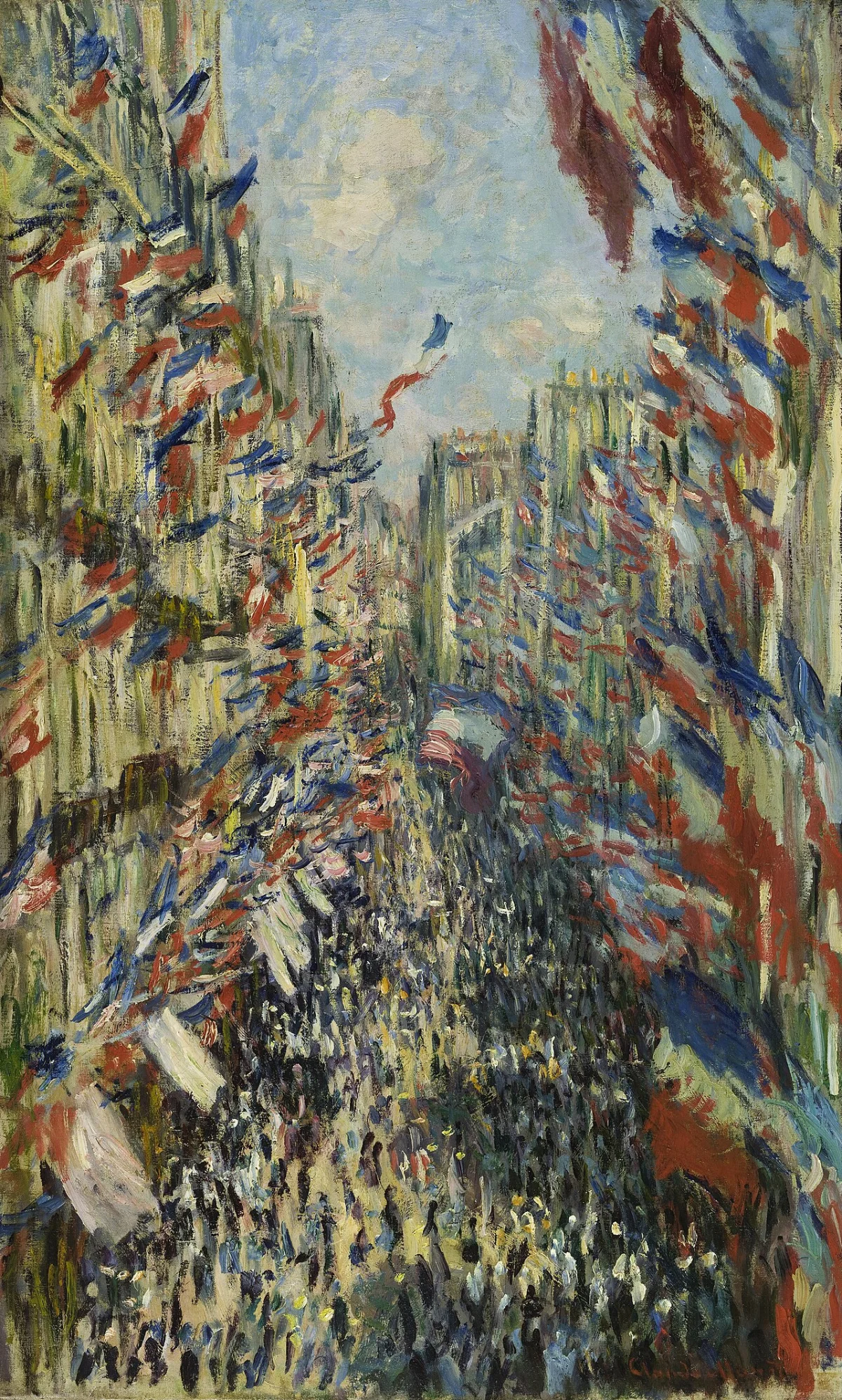 Buy Claude Monet La Rue Montorgueil Oil Painting - Hand Painted Reproduction