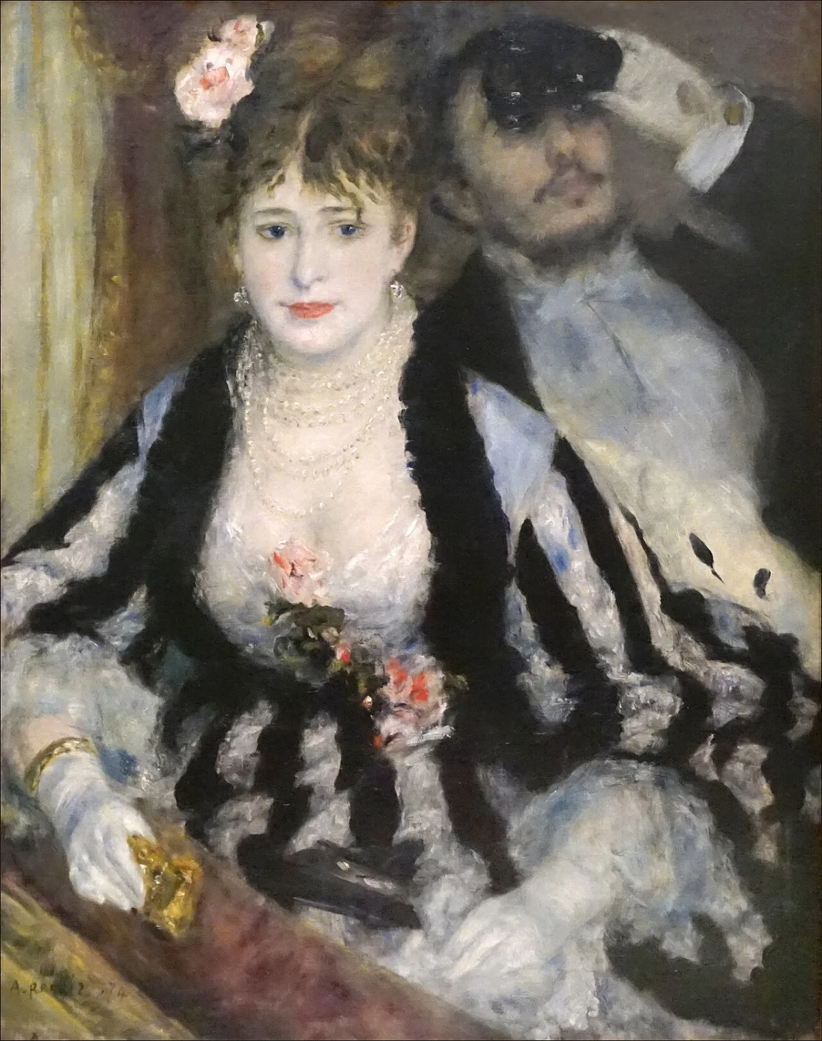 Buy Pierre Auguste Renoir La loge Oil Painting - Hand Painted Reproduction
