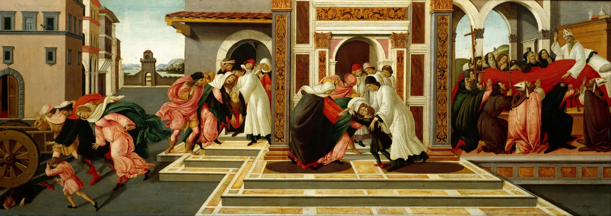 Buy Alessandro Filipepi (Sandro Botticelli) Last Miracle and the Death of Saint Zenobius Oil Painting - Hand Painted Reproduction