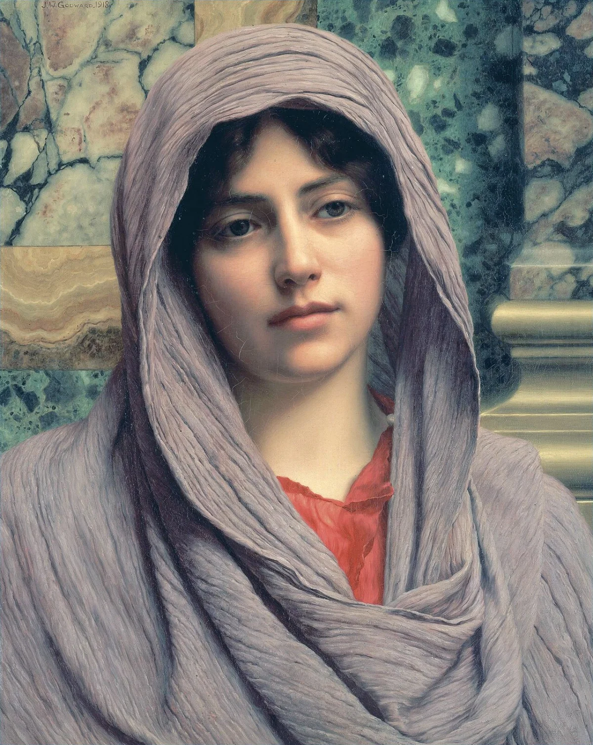 Buy John William Godward Lycinna Oil Painting - Hand Painted Reproduction