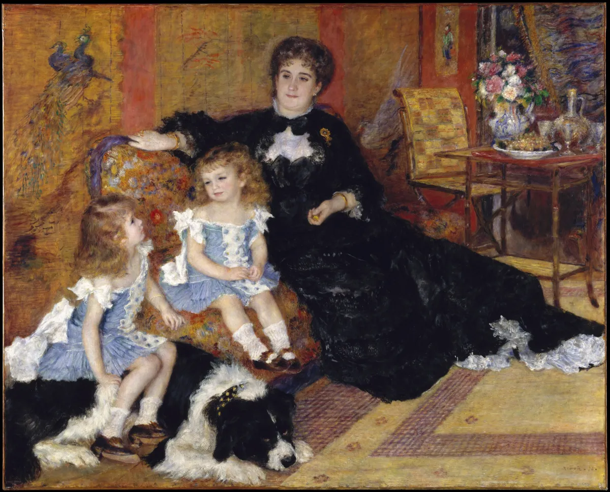 Buy Pierre Auguste Renoir Madame Georges Charpentier and her Children Oil Painting - Hand Painted Reproduction