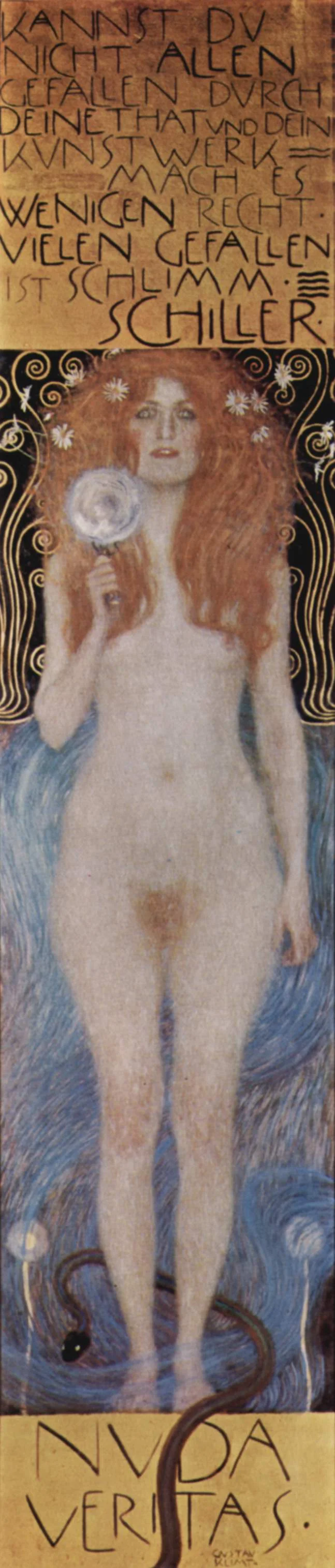 Buy Gustav Klimt Nuda Veritas Oil Painting - Hand Painted Reproduction