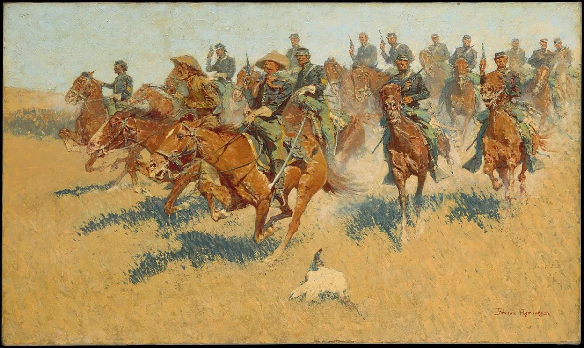 Buy Frederic Remington On the Southern Plains Oil Painting - Hand Painted Reproduction