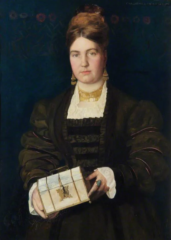 Buy Edward Robert Hughes R.W.S. Portrait of Caroline Hill Oil Painting - Hand Painted Reproduction