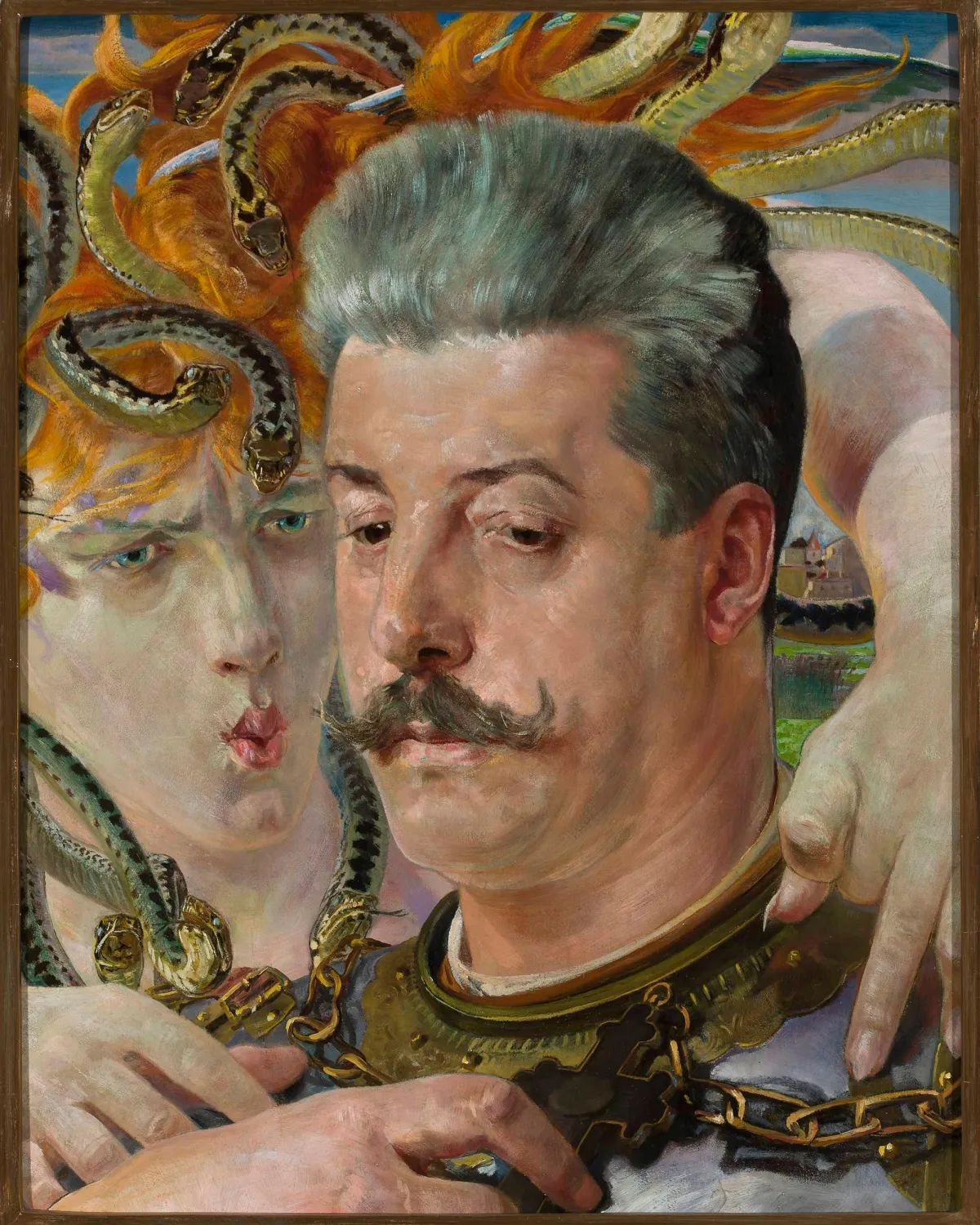 Buy Jacek Malczewski Portrait of Tadeusz Blotnicki with Medusa Oil Painting - Hand Painted Reproduction
