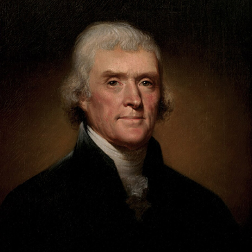 Buy Rembrandt Peale Portrait of Thomas Jefferson Oil Painting - Hand Painted Reproduction
