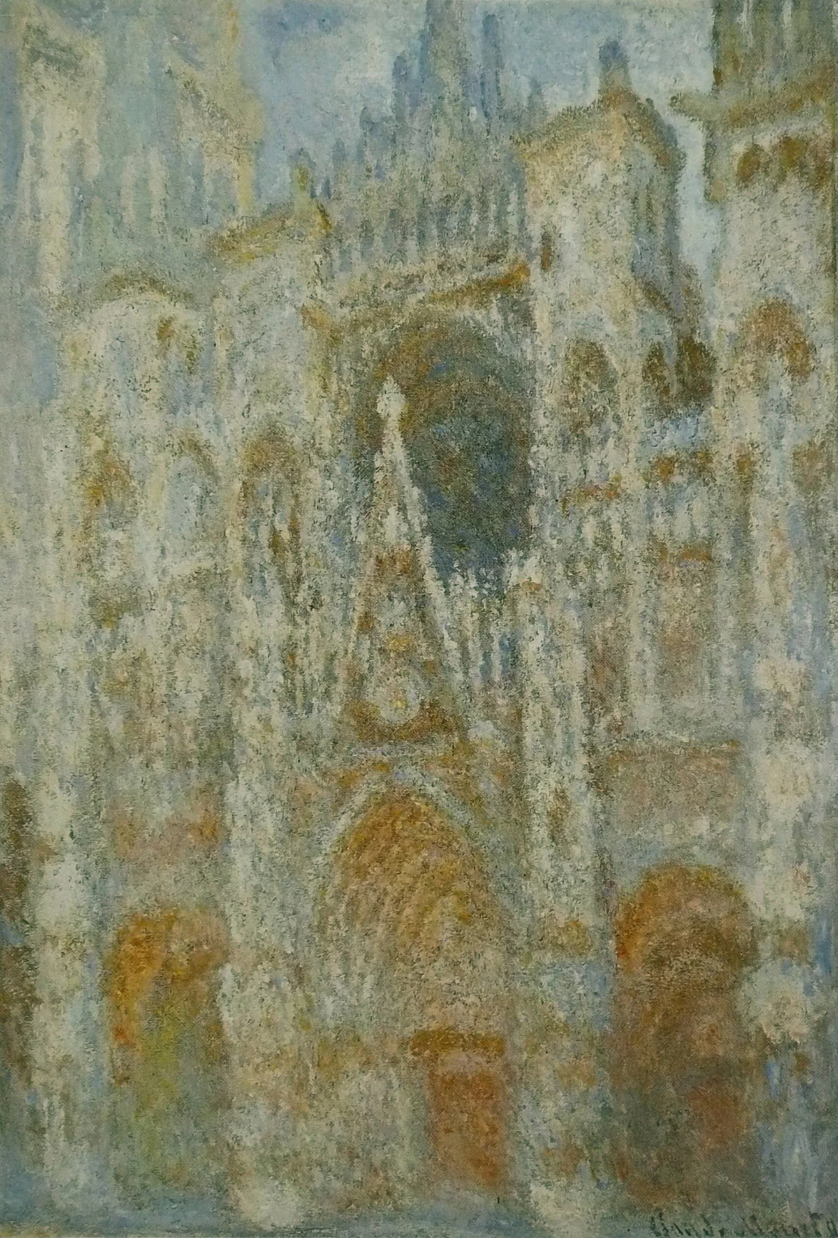 Buy Claude Monet Rouen Cathedral, Portal, Morning Sun Oil Painting - Hand Painted Reproduction