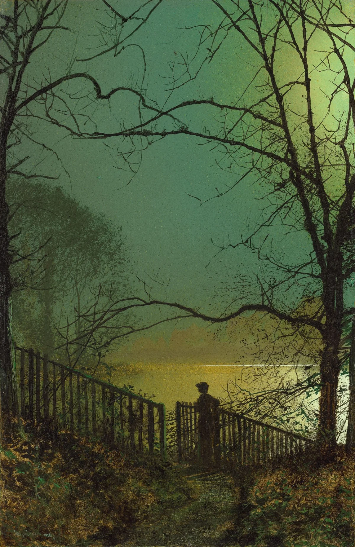 Buy John Atkinson Grimshaw Roundhay Park Lake Oil Painting - Hand Painted Reproduction