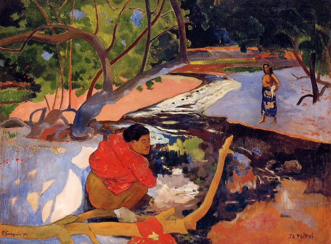 Buy Paul Gauguin Te Poipoi Oil Painting - Hand Painted Reproduction