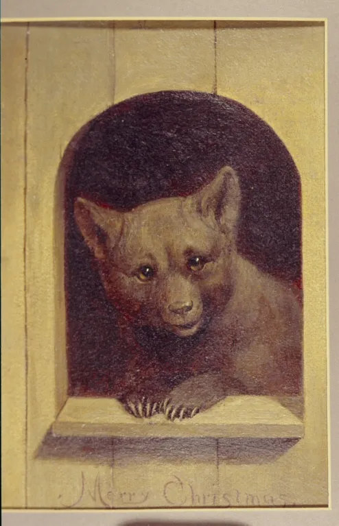 Buy William Holbrook Beard Teddy's Christmas Greeting Oil Painting - Hand Painted Reproduction