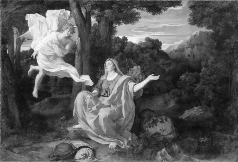 Buy Francisque Millet The Angel and Hagar Oil Painting - Hand Painted Reproduction