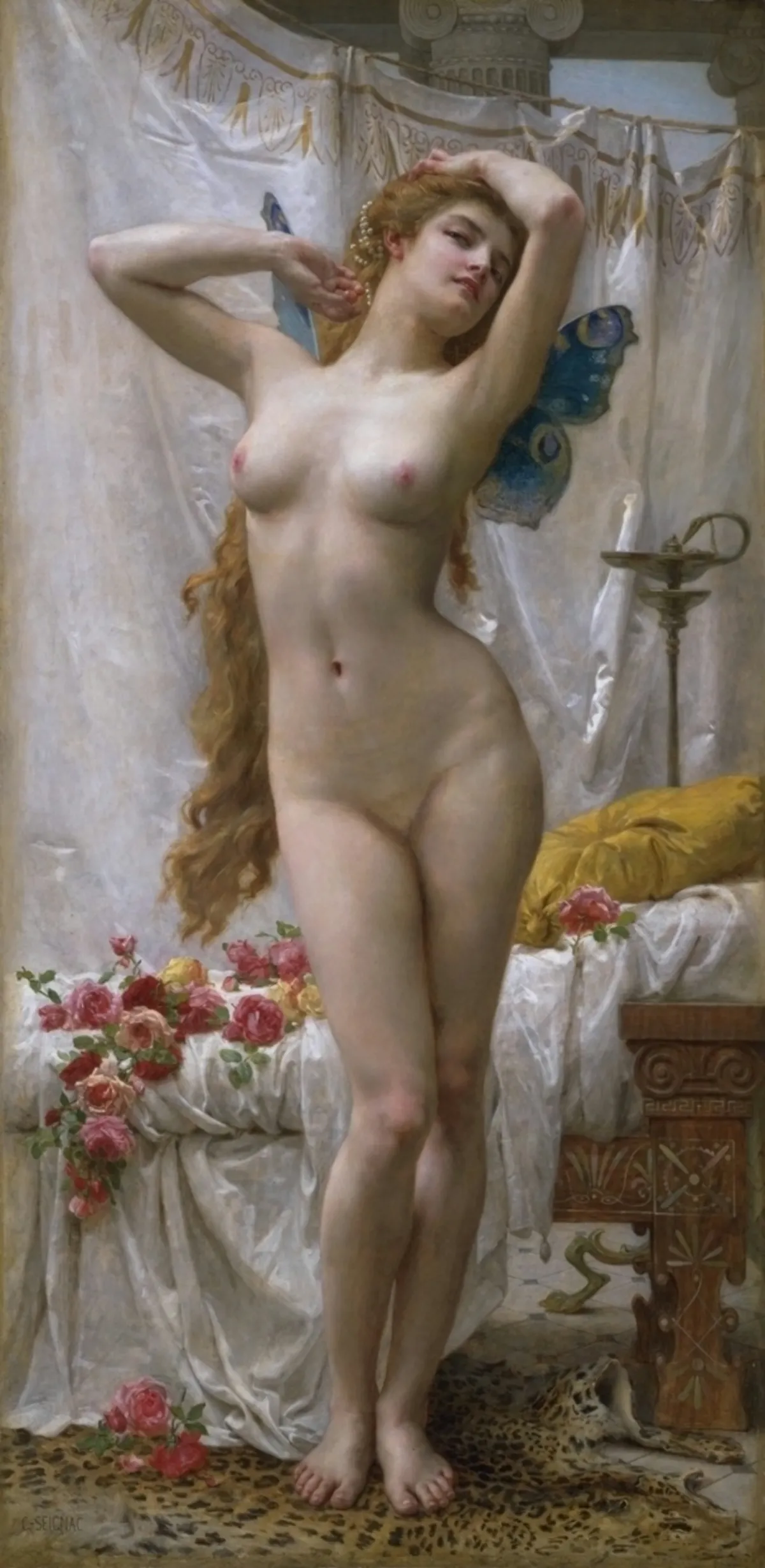 Buy Guillaume Seignac The Awakening of Psyche Oil Painting - Hand Painted Reproduction