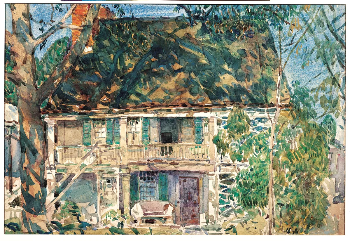 Buy Frederick Childe Hassam The Brush House Oil Painting - Hand Painted Reproduction