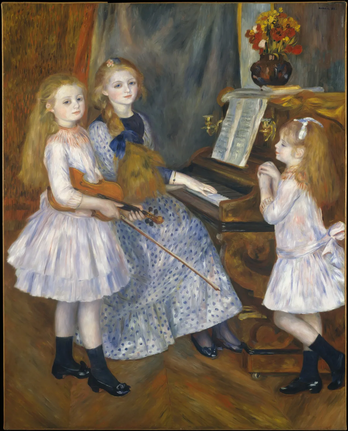 Buy Pierre Auguste Renoir The Daughters of Catulle Mendès Oil Painting - Hand Painted Reproduction