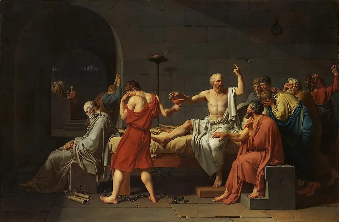 Buy Jacques Louis David The Death of Socrates Oil Painting - Hand Painted Reproduction