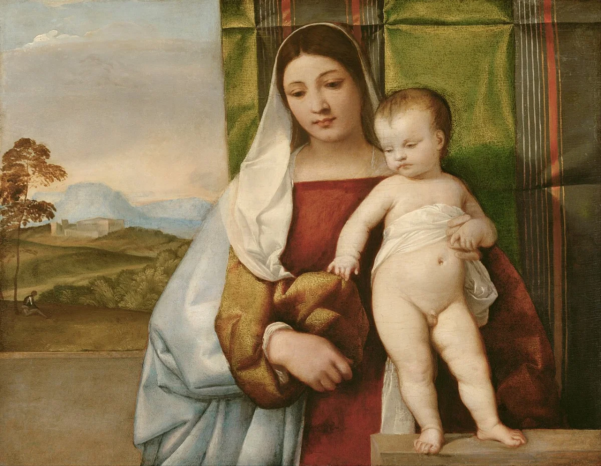 Buy Tiziano Vecelli The Gipsy Madonna Oil Painting - Hand Painted Reproduction