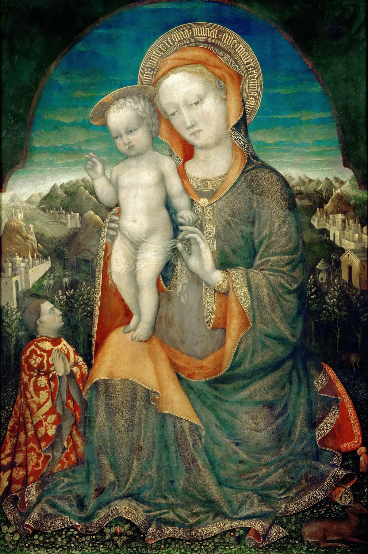 Buy Jacopo Bellini The Madonna of Humility Adored by a Prince of the House of Este Oil Painting - Hand Painted Reproduction