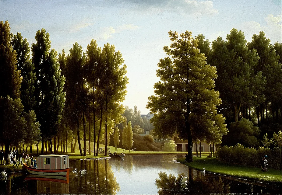 Buy Jean-Joseph-Xavier Bidauld The Park at Mortefontaine Oil Painting - Hand Painted Reproduction