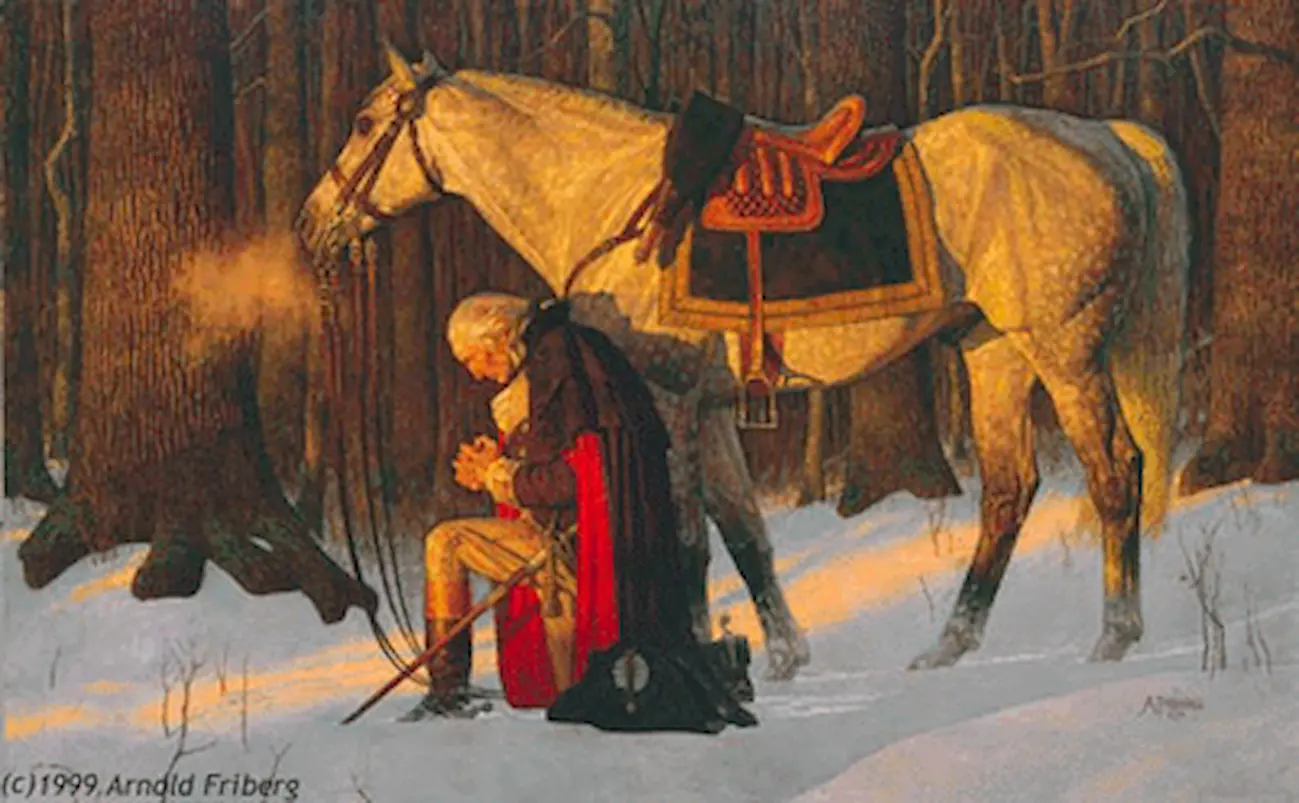 Buy Arnold Friberg The Prayer at Valley Forge Oil Painting - Hand Painted Reproduction