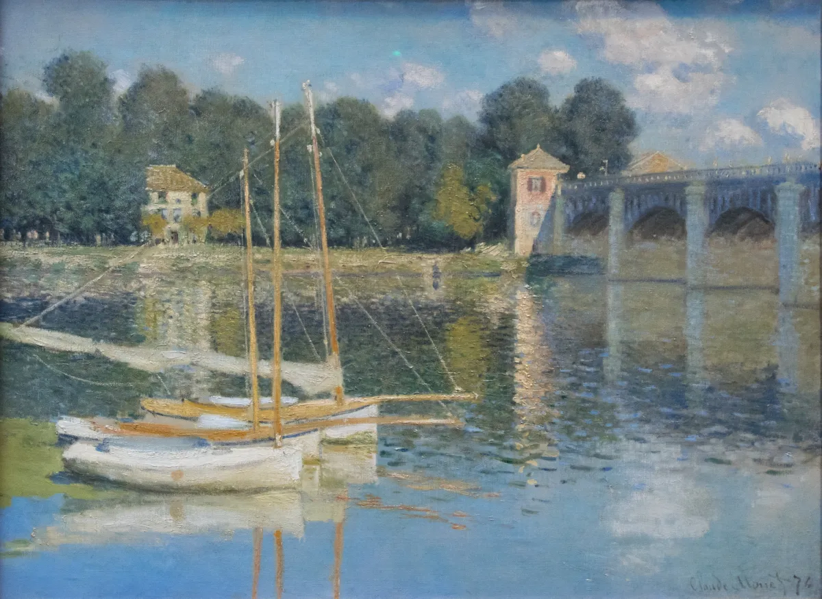 Buy Claude Monet The Railway Bridge at Argenteuil Oil Painting - Hand Painted Reproduction