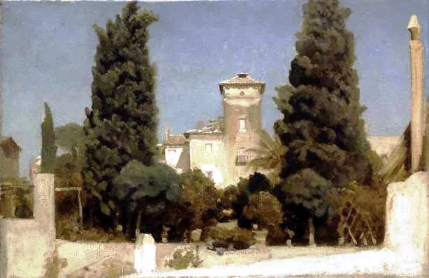 Buy Lord Frederick Leighton The Villa Malta, Rome Oil Painting - Hand Painted Reproduction