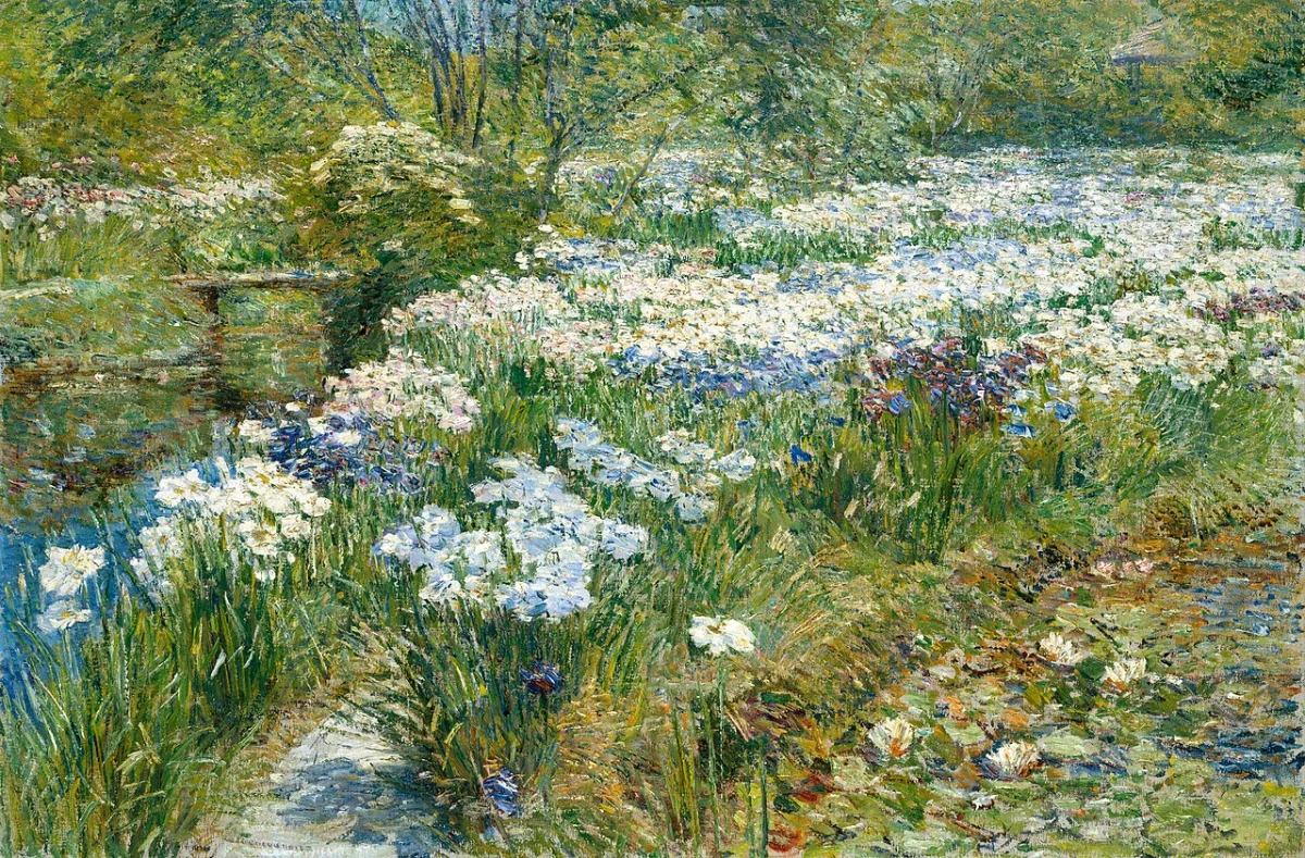 Buy Frederick Childe Hassam The Water Garden Oil Painting - Hand Painted Reproduction
