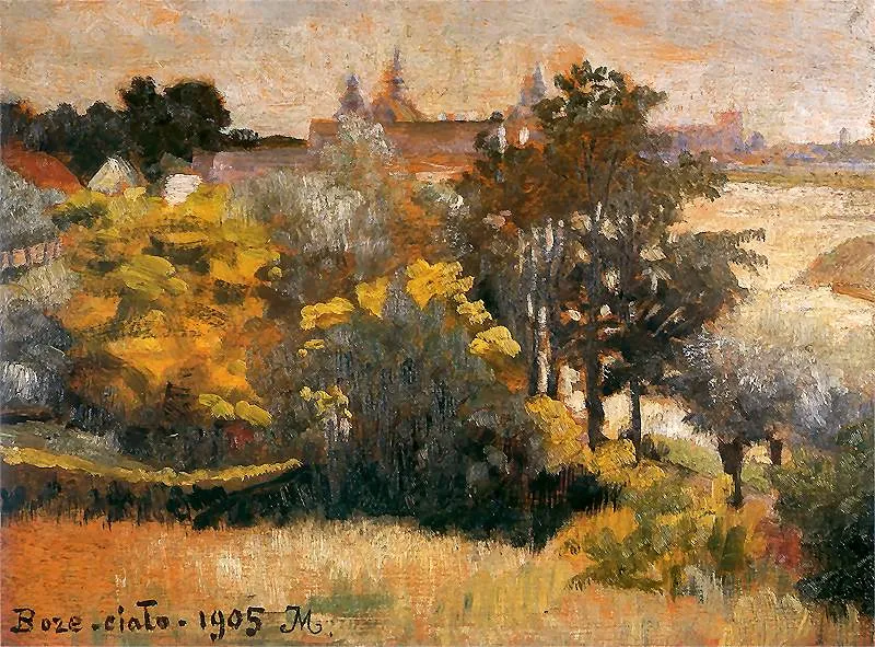 Buy Jacek Malczewski View of Krakow from Zwierzyniec Oil Painting - Hand Painted Reproduction